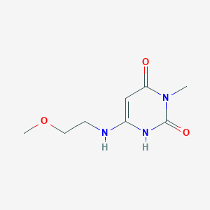 molecular formula C8H13N3O3 B1481062 6-((2-methoxyethyl)amino)-3-methylpyrimidine-2,4(1H,3H)-dione CAS No. 2098095-11-3