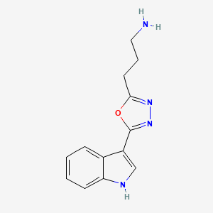 3-[5-(1H-indol-3-yl)-1,3,4-oxadiazol-2-yl]propan-1-amine