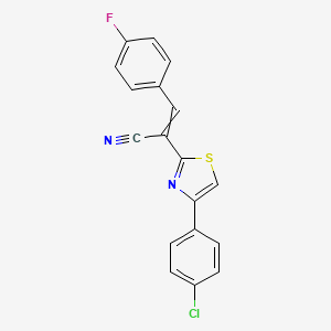 2-[4-(4-Chlorophenyl)-1,3-thiazol-2-yl]-3-(4-fluorophenyl)acrylonitrile