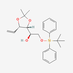 (R)-2-(tert-butyldiphenylsilyloxy)-1-((4R,5S)-2,2-dimethyl-5-vinyl-1,3-dioxolan-4-yl)ethanol