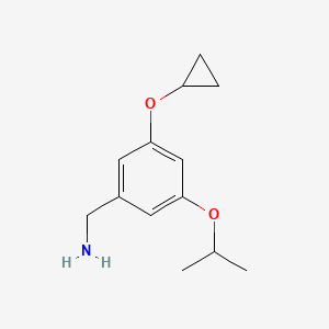 molecular formula C13H19NO2 B14810669 (3-Cyclopropoxy-5-isopropoxyphenyl)methanamine 