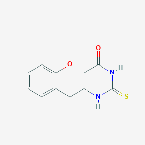 molecular formula C12H12N2O2S B1481069 6-(2-methoxybenzyl)-2-thioxo-2,3-dihydropyrimidin-4(1H)-one CAS No. 445409-50-7