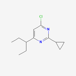 4-Chloro-2-cyclopropyl-6-(pentan-3-yl)pyrimidine