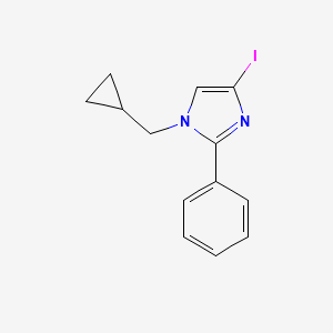 molecular formula C13H13IN2 B14810717 1-(cyclopropylmethyl)-4-iodo-2-phenyl-1H-imidazole 