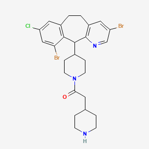 1-{4-[(2R)-6,15-dibromo-13-chloro-4-azatricyclo[9.4.0.0(3),]pentadeca-1(15),3,5,7,11,13-hexaen-2-yl]piperidin-1-yl}-2-(piperidin-4-yl)ethan-1-one