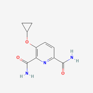 molecular formula C10H11N3O3 B14810778 3-Cyclopropoxypyridine-2,6-dicarboxamide 