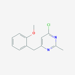 molecular formula C13H13ClN2O B1481078 4-Chloro-6-(2-methoxybenzyl)-2-methylpyrimidine CAS No. 2098123-26-1
