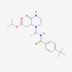 Propan-2-yl (1-{[(4-tert-butylphenyl)carbonyl]carbamothioyl}-3-oxopiperazin-2-yl)acetate