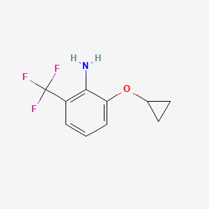 molecular formula C10H10F3NO B14810803 2-Cyclopropoxy-6-(trifluoromethyl)aniline 