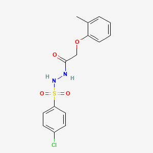 N'-[(4-chlorophenyl)sulfonyl]-2-(2-methylphenoxy)acetohydrazide