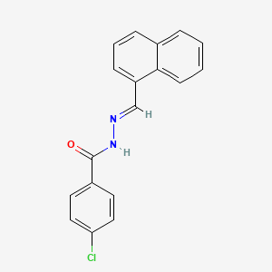 4-chloro-N'-[(E)-naphthalen-1-ylmethylidene]benzohydrazide