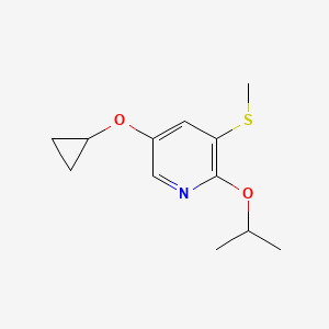 molecular formula C12H17NO2S B14810855 5-Cyclopropoxy-2-isopropoxy-3-(methylthio)pyridine 