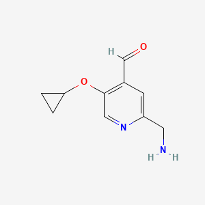 2-(Aminomethyl)-5-cyclopropoxyisonicotinaldehyde