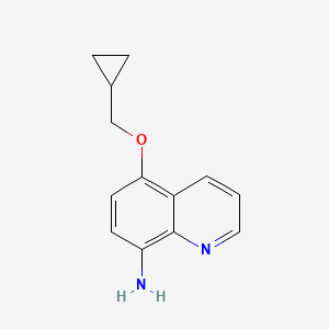 molecular formula C13H14N2O B14810903 5-(Cyclopropylmethoxy)quinolin-8-amine 