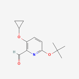 6-Tert-butoxy-3-cyclopropoxypicolinaldehyde