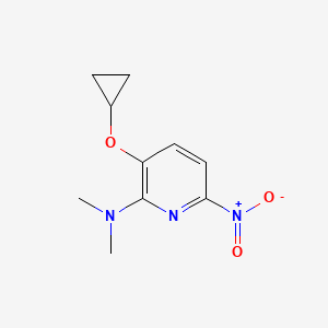 molecular formula C10H13N3O3 B14810922 3-Cyclopropoxy-N,N-dimethyl-6-nitropyridin-2-amine 