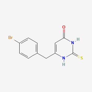 molecular formula C11H9BrN2OS B1481093 6-(4-bromobenzyl)-2-thioxo-2,3-dihydropyrimidin-4(1H)-one CAS No. 2089750-68-3