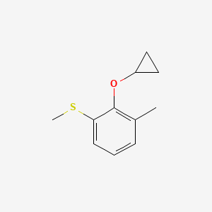 molecular formula C11H14OS B14810934 (2-Cyclopropoxy-3-methylphenyl)(methyl)sulfane 