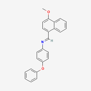 molecular formula C24H19NO2 B14810937 N-[(E)-(4-methoxynaphthalen-1-yl)methylidene]-4-phenoxyaniline 