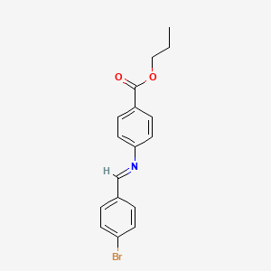 molecular formula C17H16BrNO2 B14810939 propyl 4-{[(E)-(4-bromophenyl)methylidene]amino}benzoate 