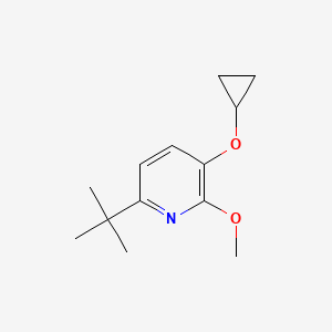 molecular formula C13H19NO2 B14810942 6-Tert-butyl-3-cyclopropoxy-2-methoxypyridine CAS No. 1243409-59-7