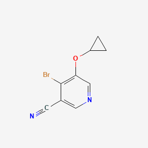 molecular formula C9H7BrN2O B14810955 4-Bromo-5-cyclopropoxynicotinonitrile 