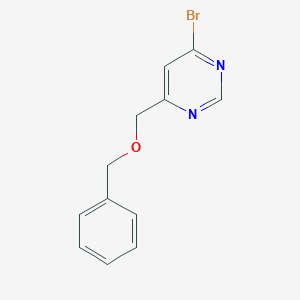 molecular formula C12H11BrN2O B1481096 4-((苄氧基)甲基)-6-溴嘧啶 CAS No. 2097967-17-2