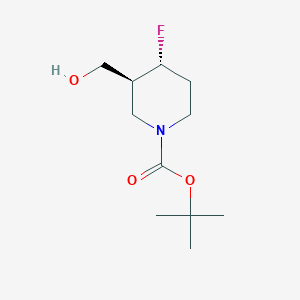 molecular formula C11H20FNO3 B14810993 trans 1-Boc-4-fluoro-3-(hydroxymethyl)piperidine 