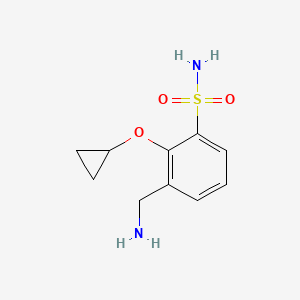 molecular formula C10H14N2O3S B14811010 3-(Aminomethyl)-2-cyclopropoxybenzenesulfonamide 