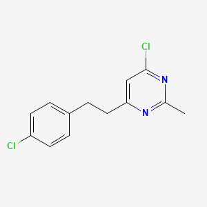 molecular formula C13H12Cl2N2 B1481103 4-氯-6-(4-氯苯乙基)-2-甲基嘧啶 CAS No. 2098137-57-4