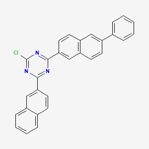 molecular formula C29H18ClN3 B14811039 2-Chloro-4-(naphthalen-2-yl)-6-(6-phenylnaphthalen-2-yl)-1,3,5-triazine 