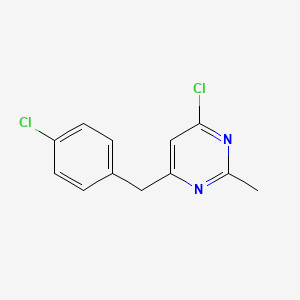 molecular formula C12H10Cl2N2 B1481105 4-氯-6-(4-氯苄基)-2-甲基嘧啶 CAS No. 2090958-03-3