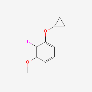 molecular formula C10H11IO2 B14811052 1-Cyclopropoxy-2-iodo-3-methoxybenzene 