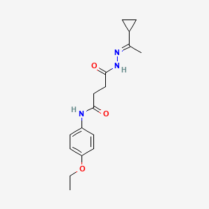 4-[(2E)-2-(1-cyclopropylethylidene)hydrazinyl]-N-(4-ethoxyphenyl)-4-oxobutanamide