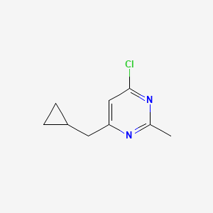 molecular formula C9H11ClN2 B1481107 4-Chloro-6-(cyclopropylmethyl)-2-methylpyrimidine CAS No. 2092035-01-1