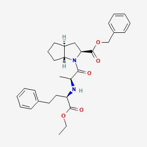 Benzyl (2S,3aS,6aR)-1-(((R)-1-ethoxy-1-oxo-4-phenylbutan-2-yl)-L-alanyl)octahydrocyclopenta[b]pyrrole-2-carboxylate