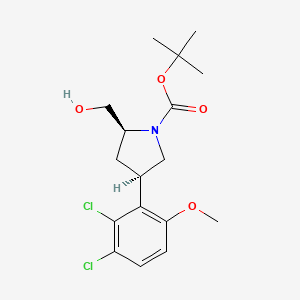 tert-Butyl (2S,4R)-4-(2,3-dichloro-6-methoxyphenyl)-2-(hydroxymethyl)pyrrolidine-1-carboxylate