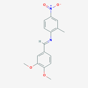 N-[(E)-(3,4-dimethoxyphenyl)methylidene]-2-methyl-4-nitroaniline