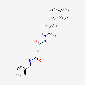 N-benzyl-4-{2-[(2E)-3-(naphthalen-1-yl)prop-2-enoyl]hydrazinyl}-4-oxobutanamide