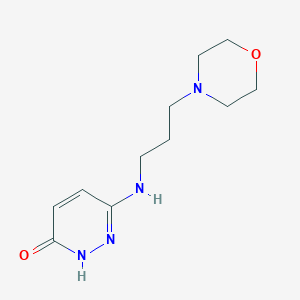 molecular formula C11H18N4O2 B1481118 6-((3-Morpholinopropyl)amino)pyridazin-3-ol CAS No. 2098123-67-0