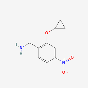 molecular formula C10H12N2O3 B14811185 (2-Cyclopropoxy-4-nitrophenyl)methanamine 