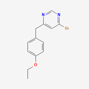 molecular formula C13H13BrN2O B1481122 4-溴-6-(4-乙氧基苄基)嘧啶 CAS No. 2097967-79-6