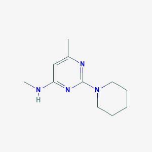 molecular formula C11H18N4 B14811225 N,6-dimethyl-2-piperidin-1-ylpyrimidin-4-amine 