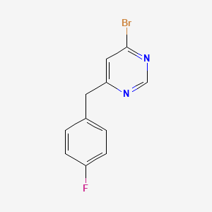 molecular formula C11H8BrFN2 B1481123 4-ブロモ-6-(4-フルオロベンジル)ピリミジン CAS No. 2092495-66-2