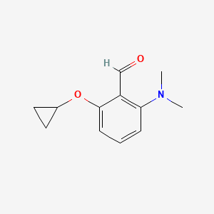 molecular formula C12H15NO2 B14811233 2-Cyclopropoxy-6-(dimethylamino)benzaldehyde 