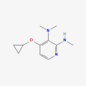 molecular formula C11H17N3O B14811234 4-Cyclopropoxy-N2,N3,N3-trimethylpyridine-2,3-diamine 