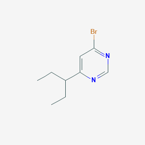 4-Bromo-6-(pentan-3-yl)pyrimidine