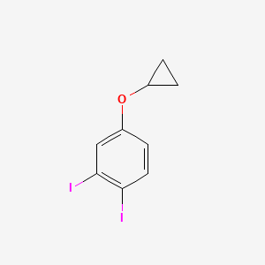 molecular formula C9H8I2O B14811242 4-Cyclopropoxy-1,2-diiodobenzene 