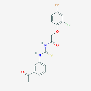 N-[(3-acetylphenyl)carbamothioyl]-2-(4-bromo-2-chlorophenoxy)acetamide