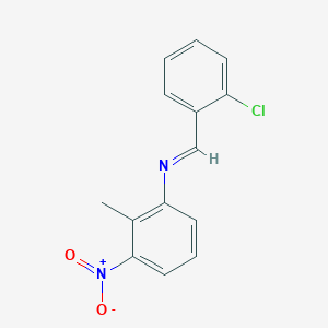 molecular formula C14H11ClN2O2 B14811249 N-[(E)-(2-chlorophenyl)methylidene]-2-methyl-3-nitroaniline 